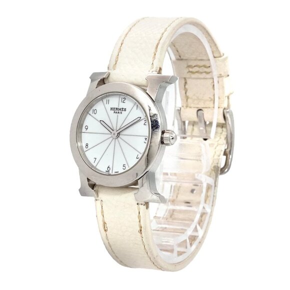 HERMES H Watch Ronde HR1 210 Quartz White Dial Ladies Watch 90278990 - Picture 1 of 7